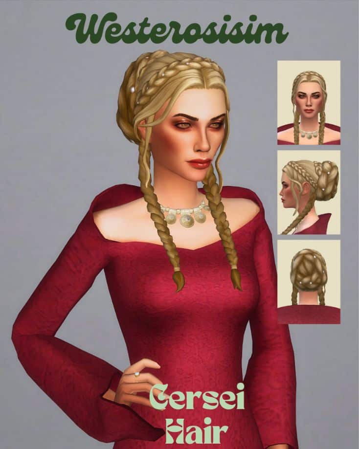 Cersai-inspired sim with double braided hair