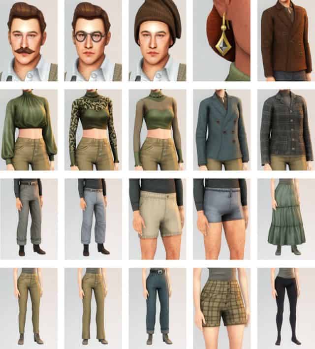 collage of different male and female clothing, and accessories