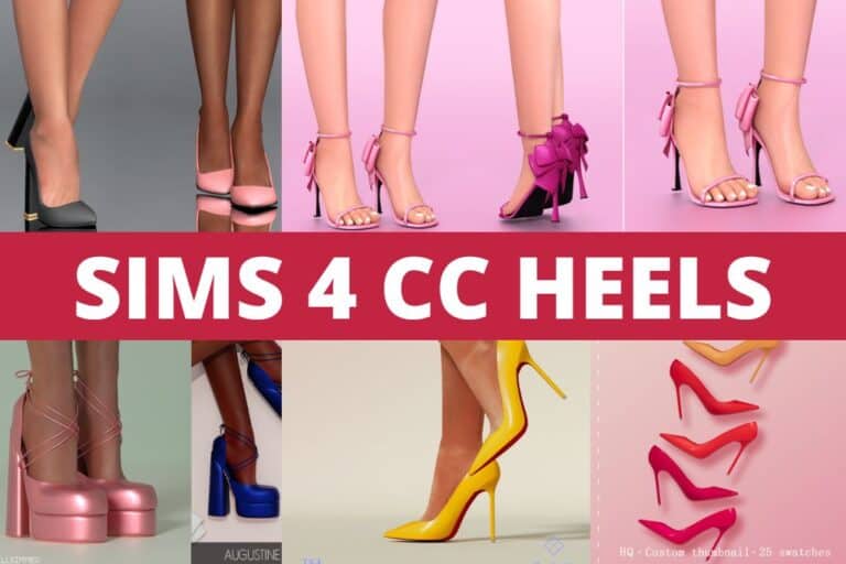 sims 4 cc heels collage