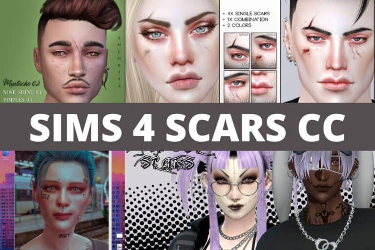 sims 4 scars cc collage