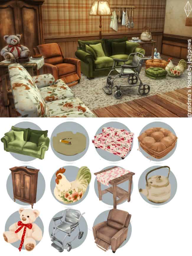 collage of grandma house furniture