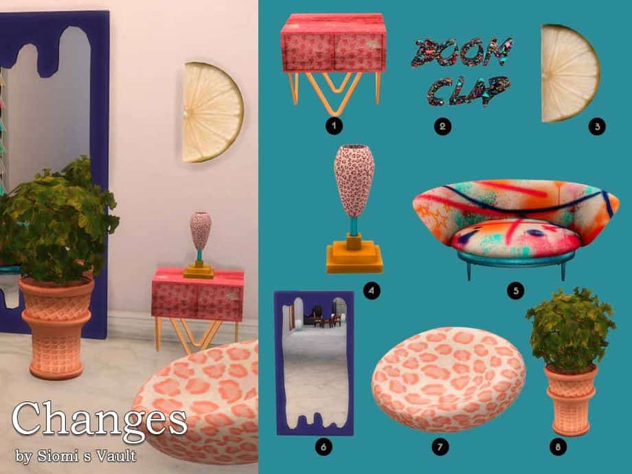 collage of vibrant home decor and furniture