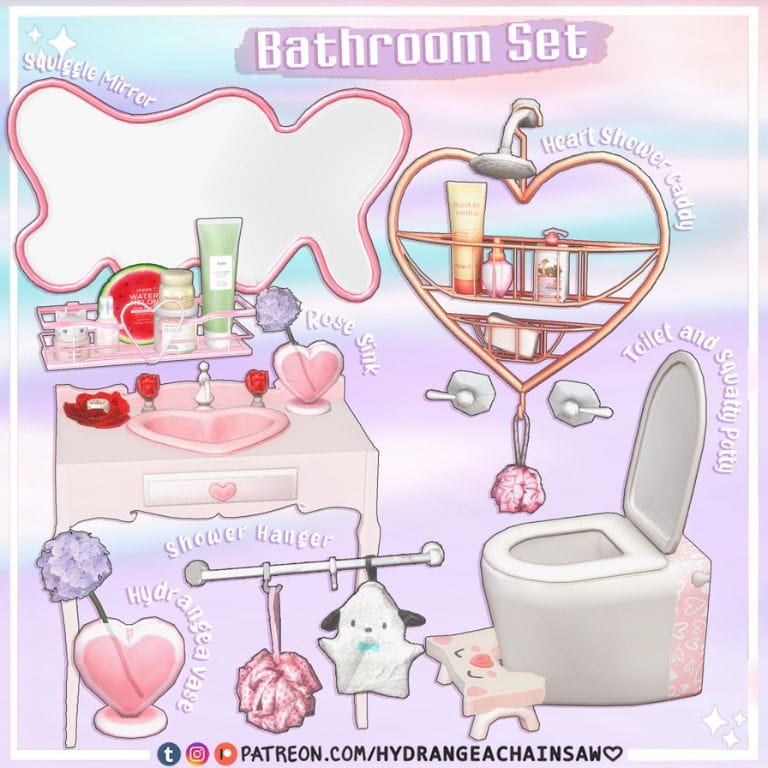 collage of different bathroom decor pieces