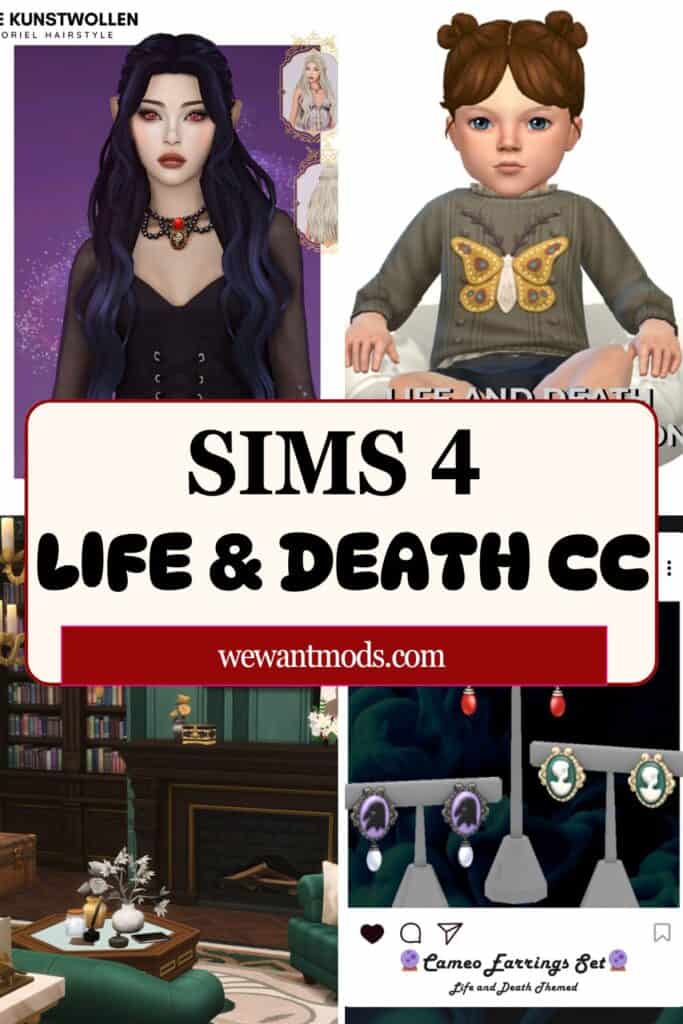 sims 4 life and death cc Pinterest pin