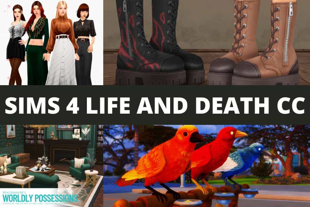 sims 4 life and death cc collage