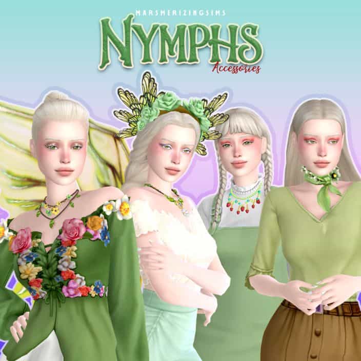 four female sim nymphs
