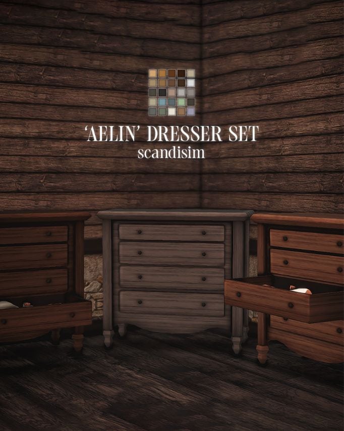 dark wooden dressers