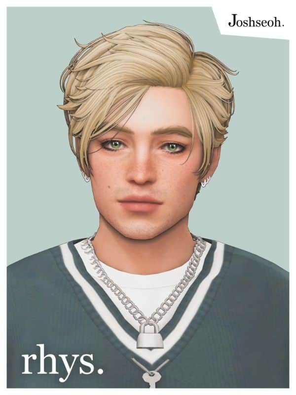 male sim with short blond hair