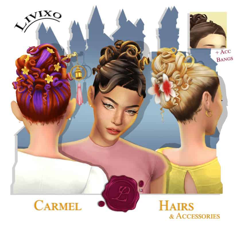 female sims with updo hairstyles