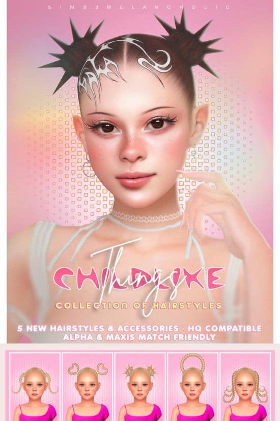 collage of fun, quirky hairstyles