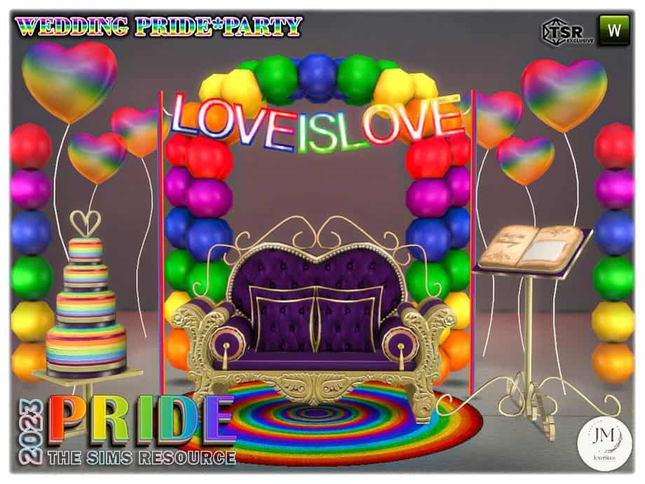 pride wedding party decor pieces