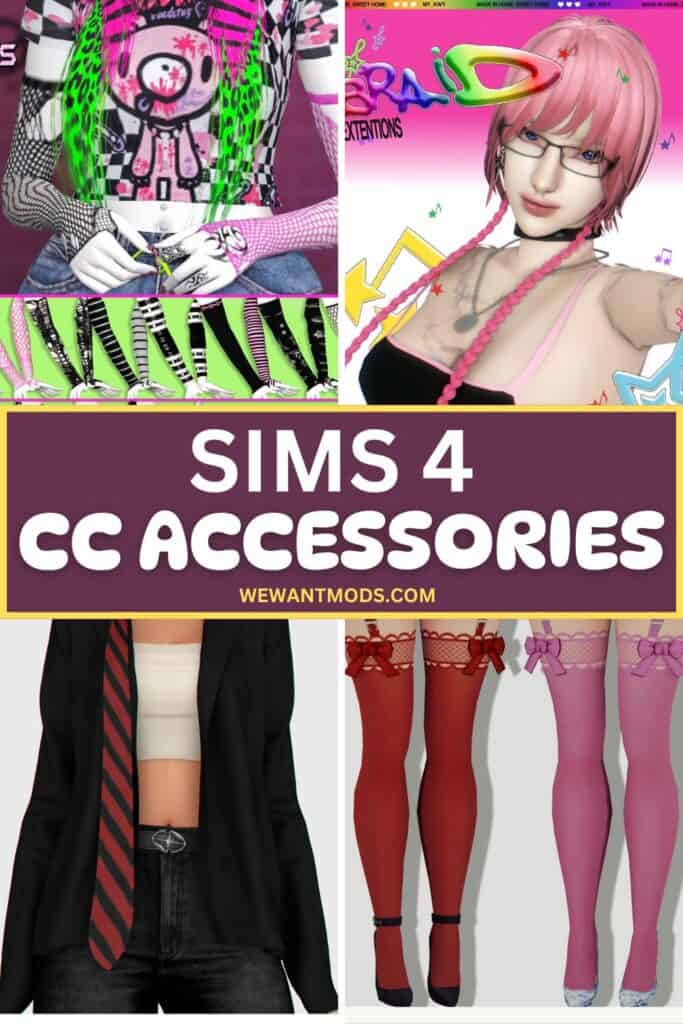 sims 4 cc accessories Pinterest pin