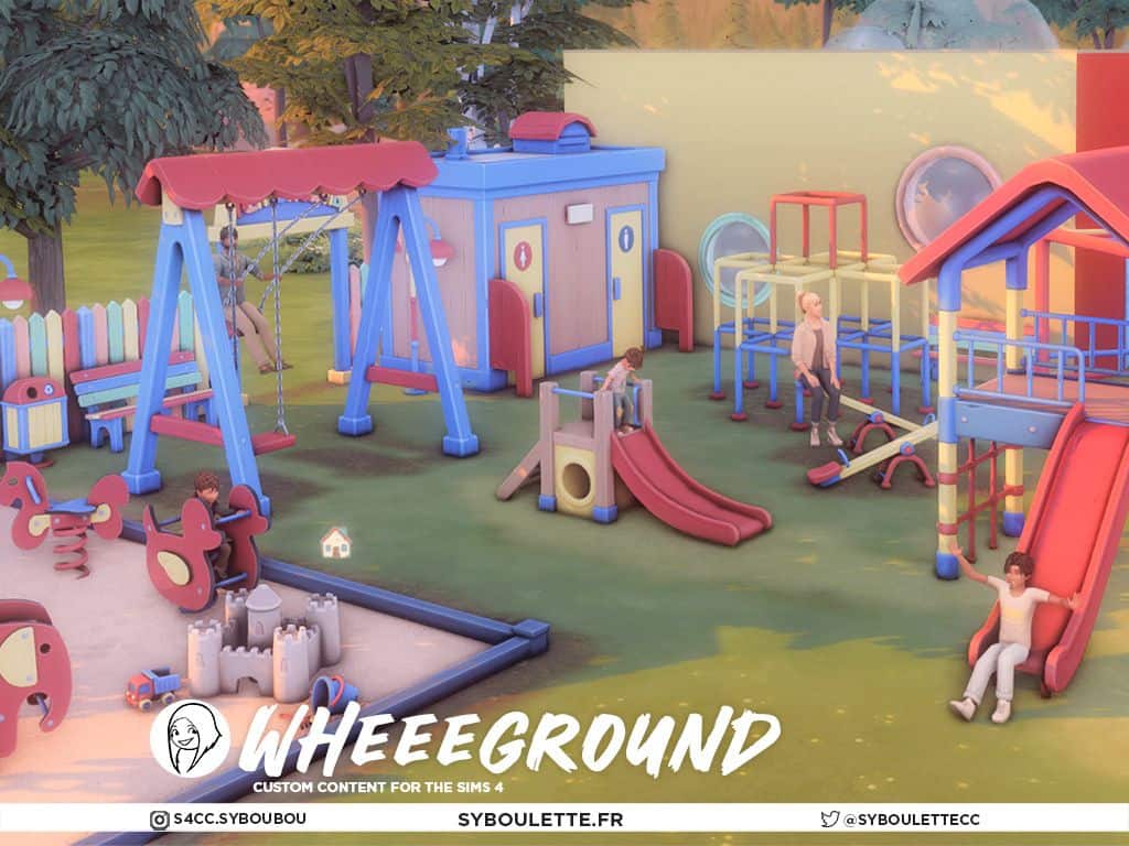 a colorful outdoor playground