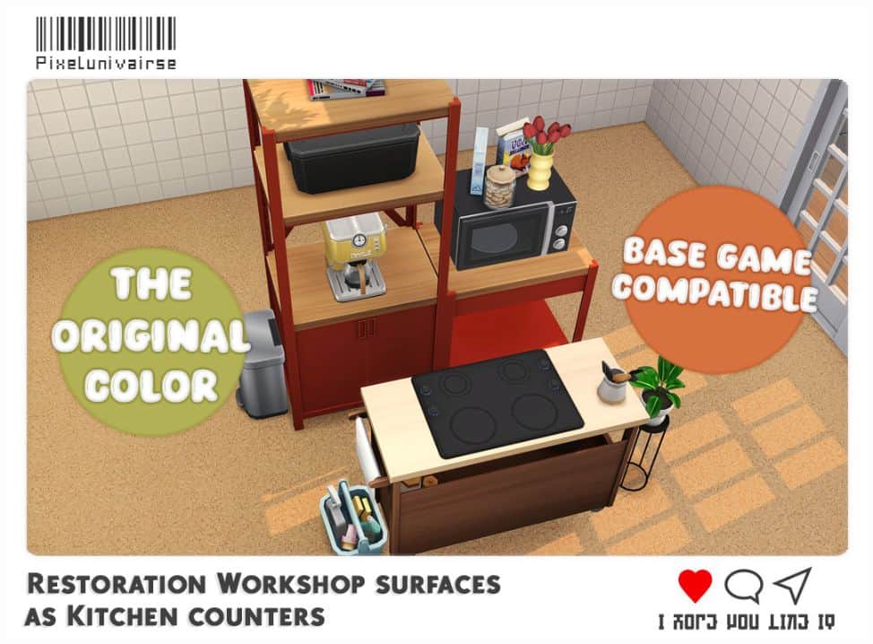 restoration workshop surfaces being used in a kitchen