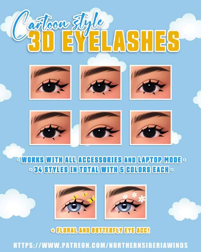 collage of different eyelashes and eye accessories