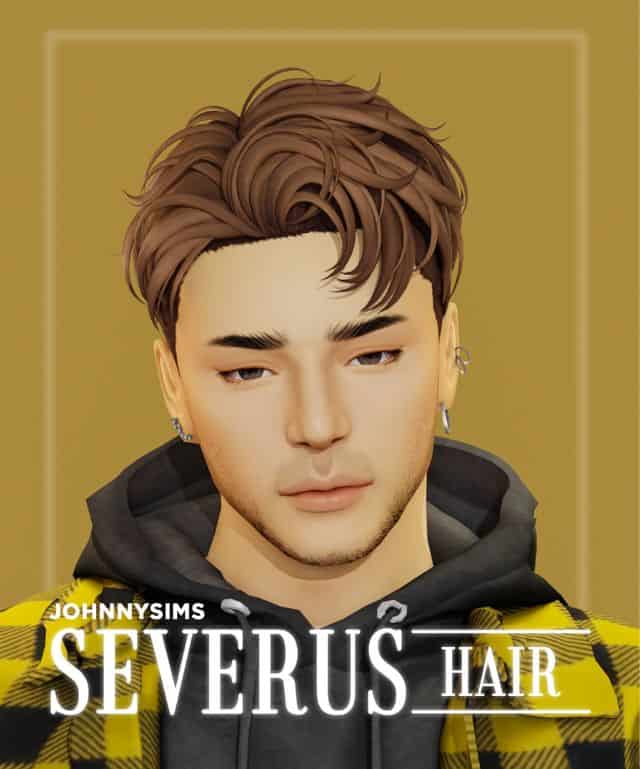 male sim with a tousled, voluminous hairstyle