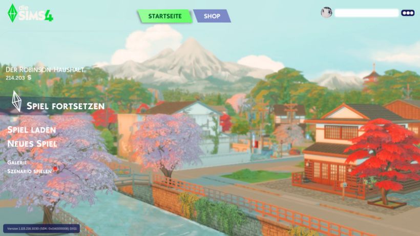 colorful main menu override of Mt. Komorebi