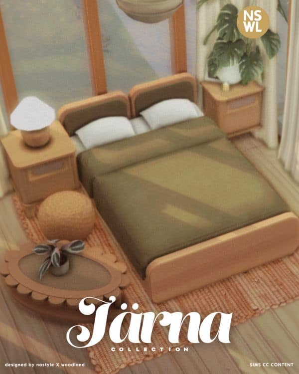 a retro, Scandinavian-inspired bedroom set