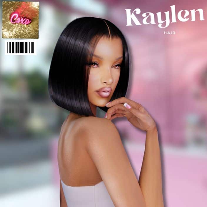 black female sim with a short, straight bob