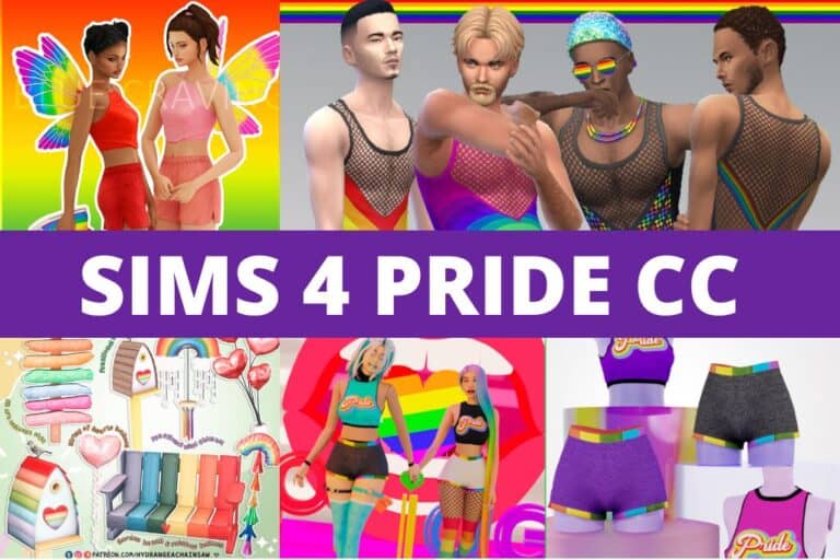Sims 4 Pride CC collage