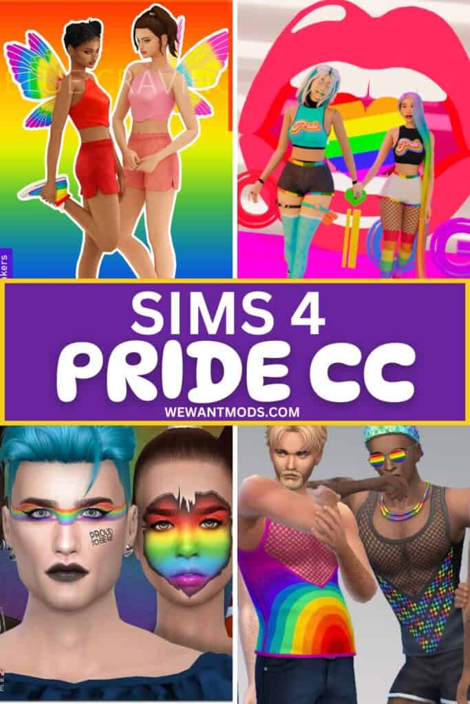 Sims 4 Pride CC Pinterest pin