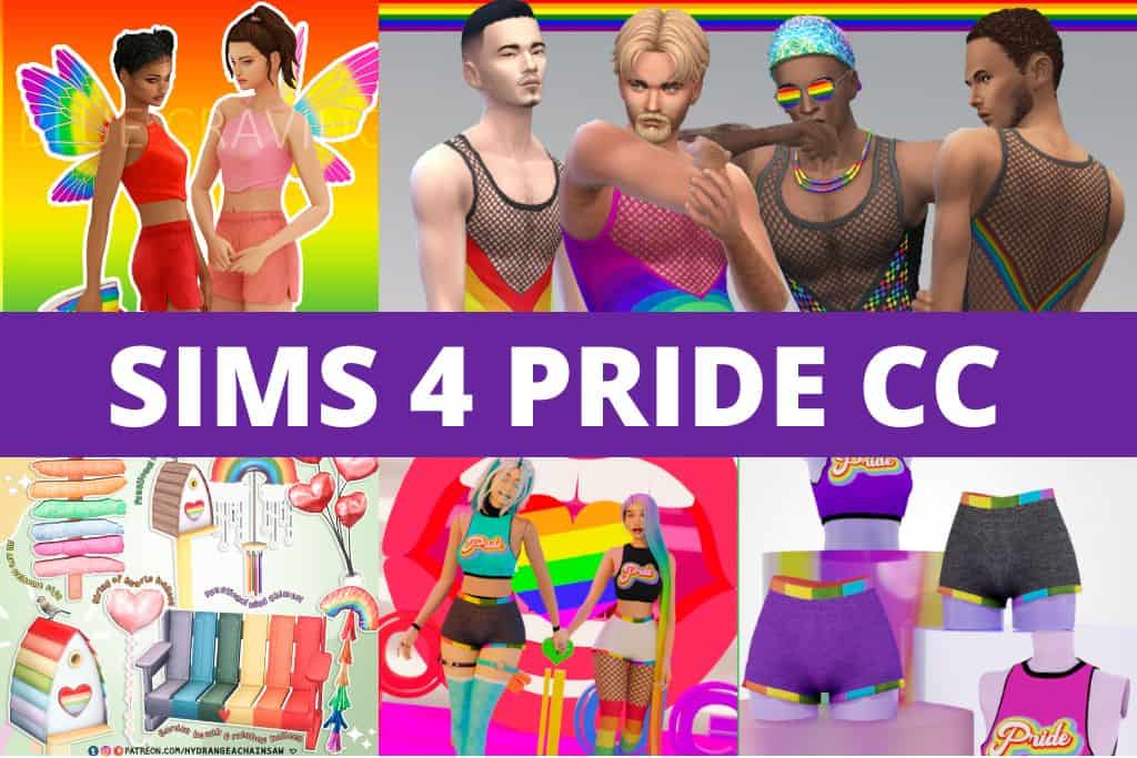 Sims 4 Pride CC collage