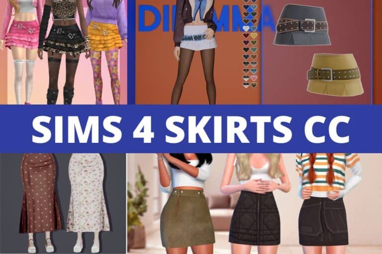 sims 4 skirts cc collage