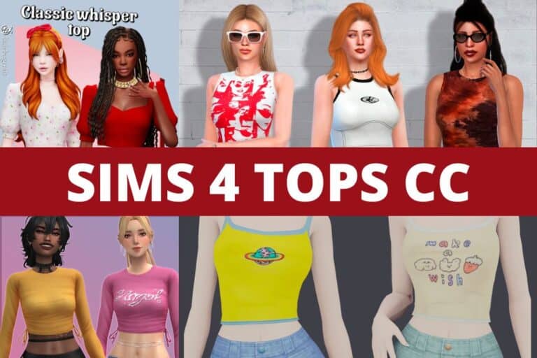 Sims 4 tops cc collage