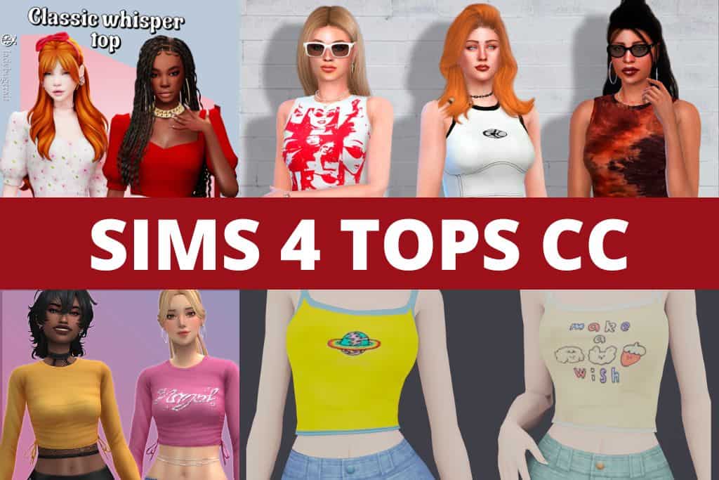 Sims 4 tops cc collage