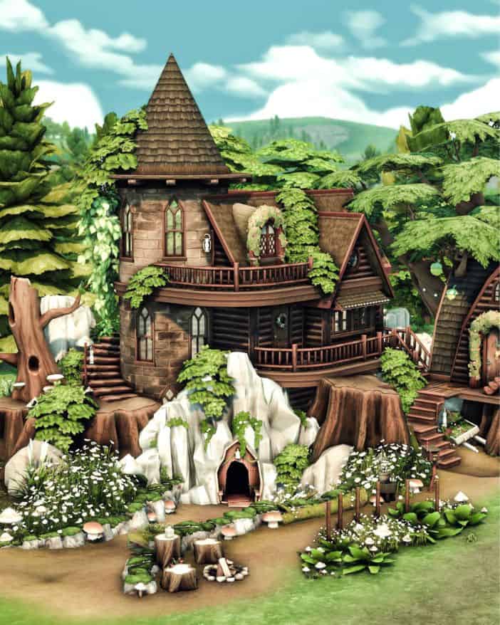 a fairy cottage with an underground gnome burrow