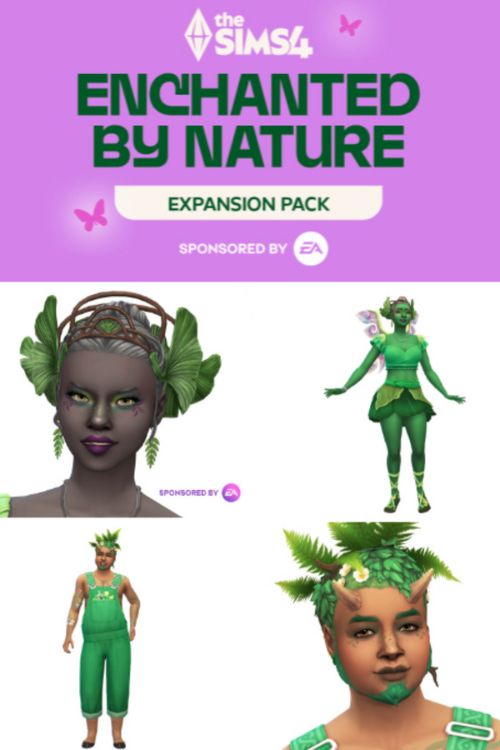 collage of two fairy sims