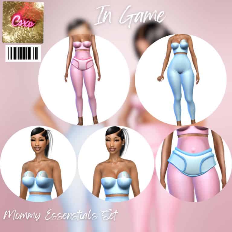 collage of mixed maternity clothing and accessories