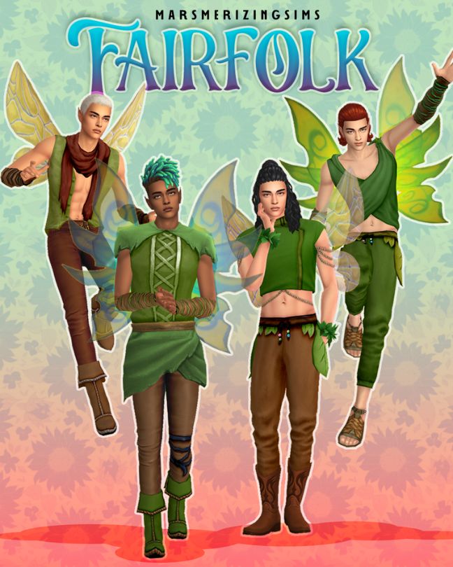 fairfolk dressed in mixed clothing styles