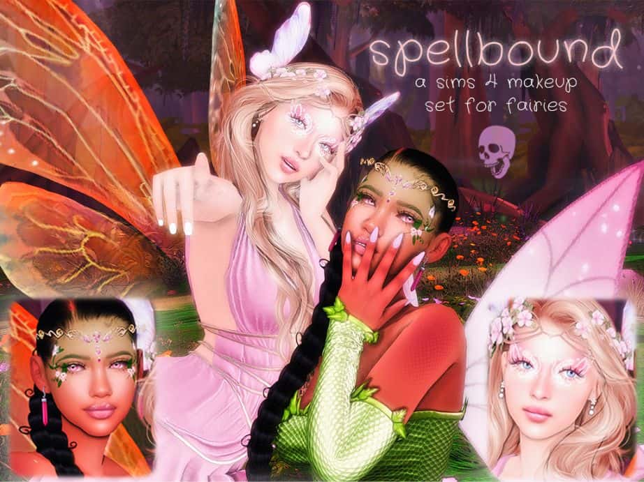 female fairies with magical makeup
