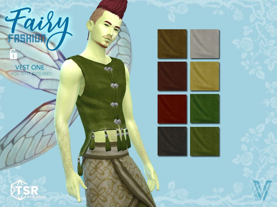 male fairy wearing green vest