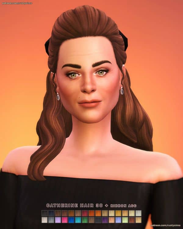 Princess Catherine sim with a chic hairstyle