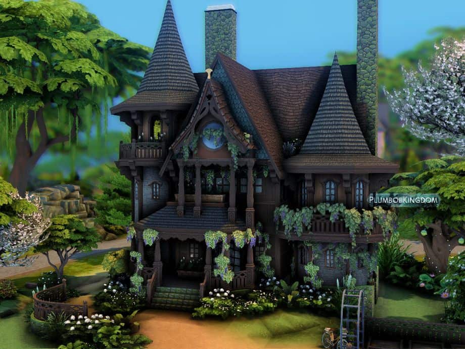 a dark wooden enchanted fairy house