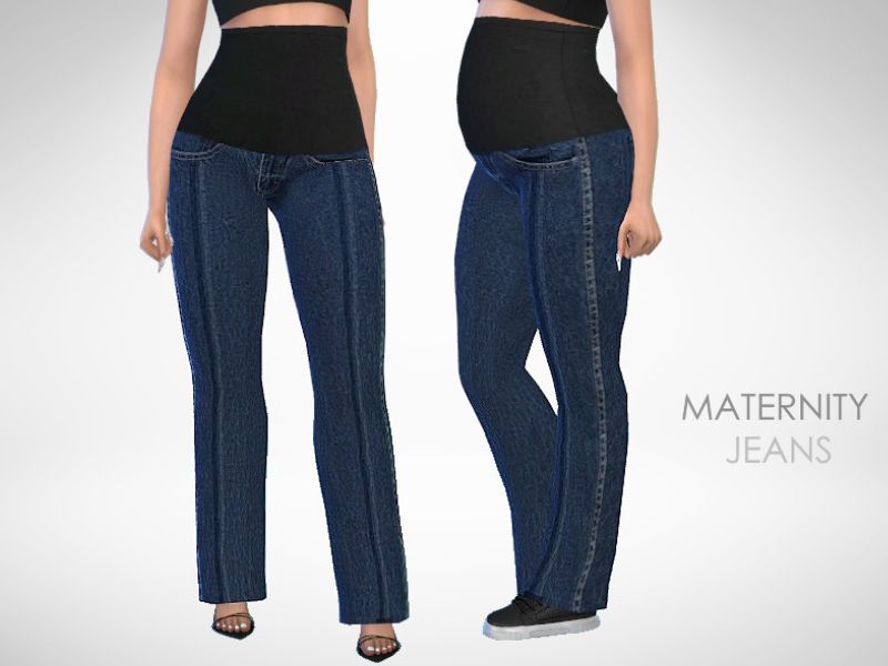sims wearing maternity jeans
