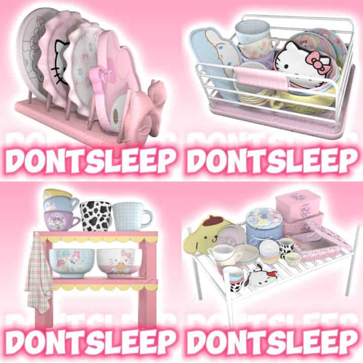 Sanrio-themed kitchen storage pieces