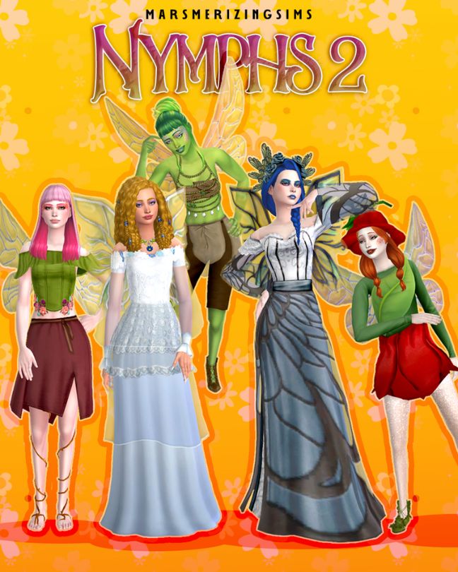 Fairy sims dressed in mixed clothing