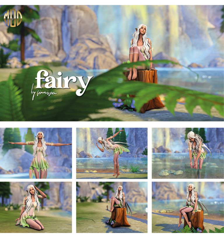 collage of fairy-inspired poses