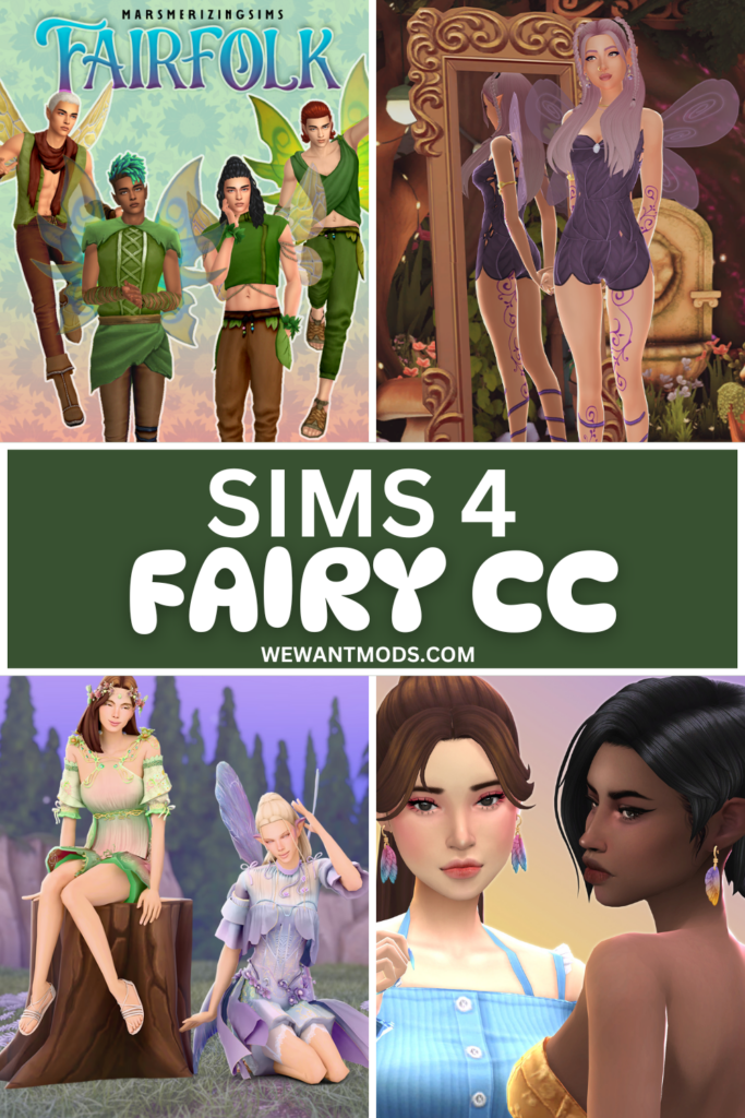 sims 4 fairy cc Pinterest pin