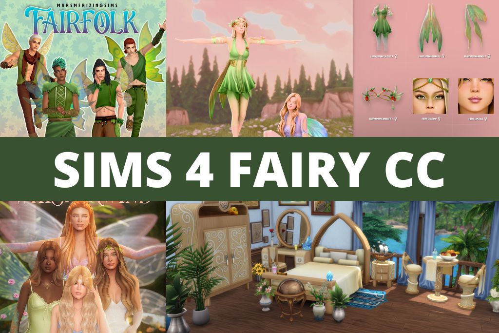 sims 4 fairy cc collage