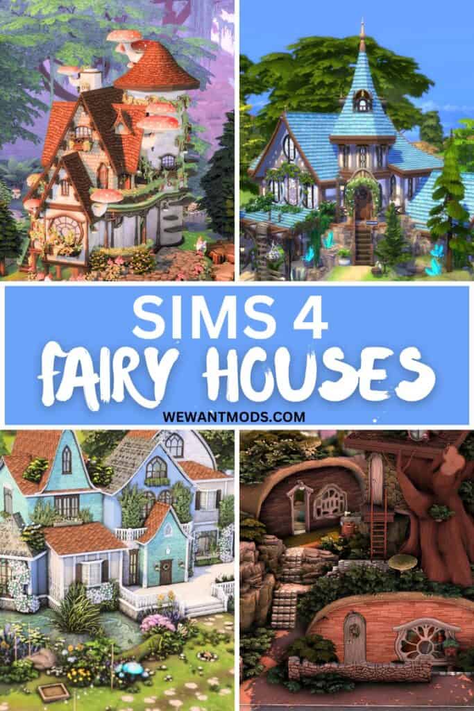 sims 4 fairy houses Pinterest pin