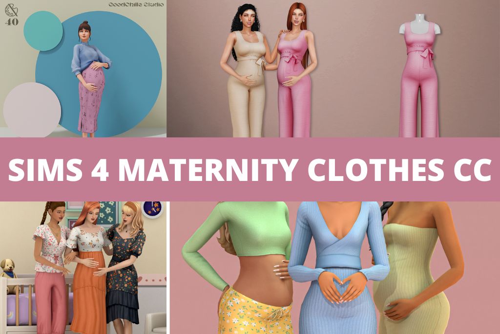 sims 4 maternity clothes cc collage