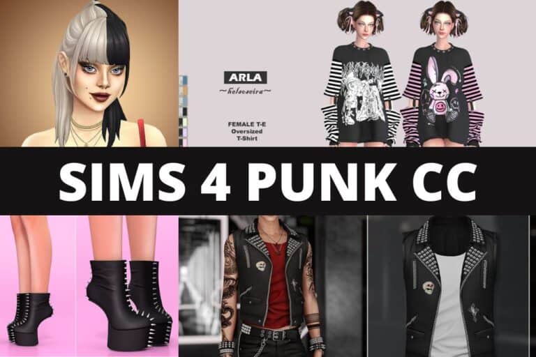 sims 4 punk cc collage