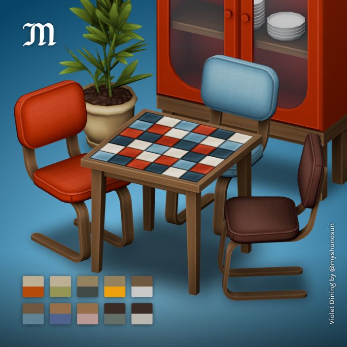 multi-color dining room set