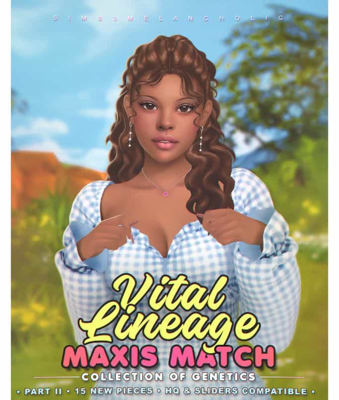 black female sim with smooth Maxis Match skin