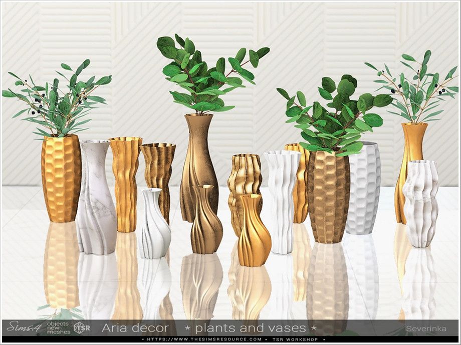 collection of decorative vases and plants