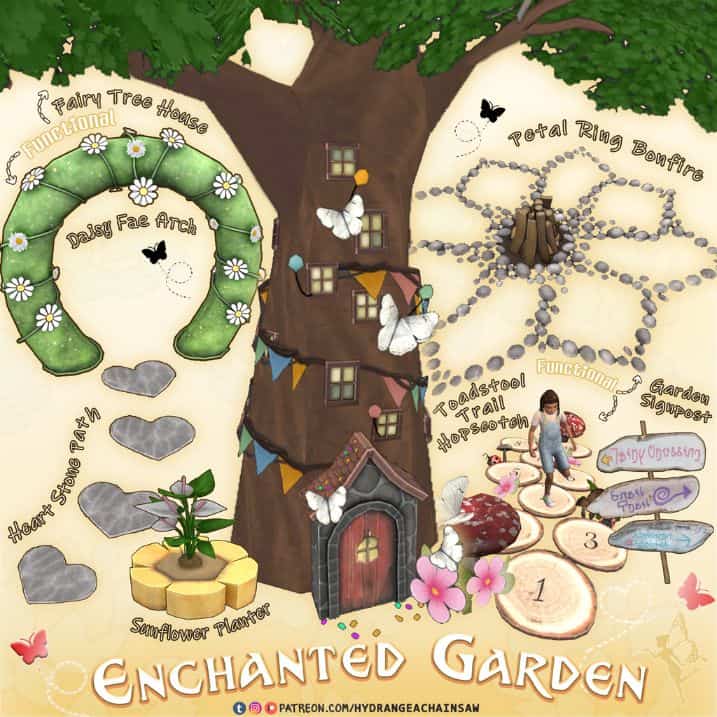 mixed enchanted garden pieces
